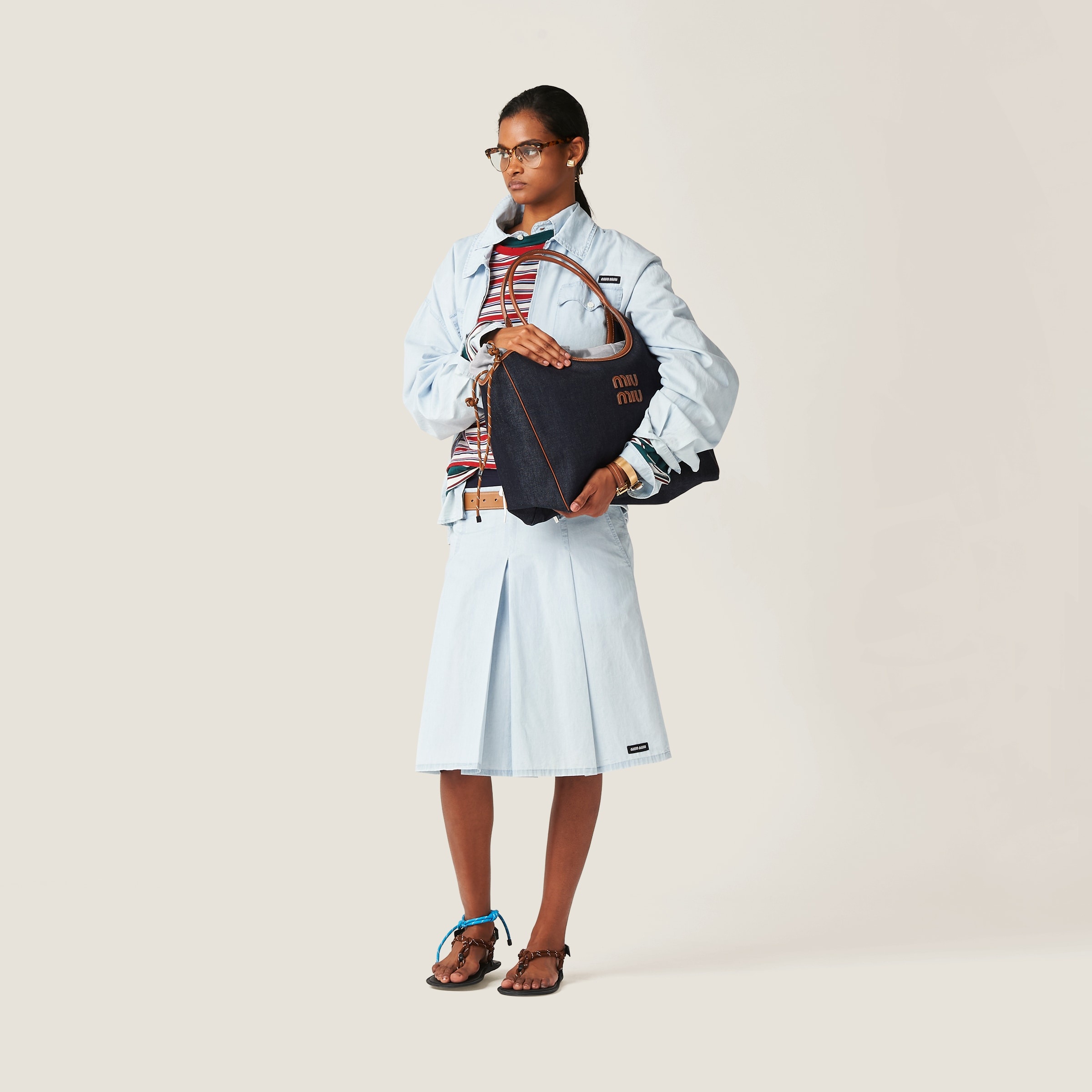Miu Miu IVY denim bag | miumiu | REVERSIBLE