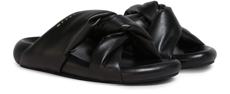 Bubble plaited leather sandals - 2