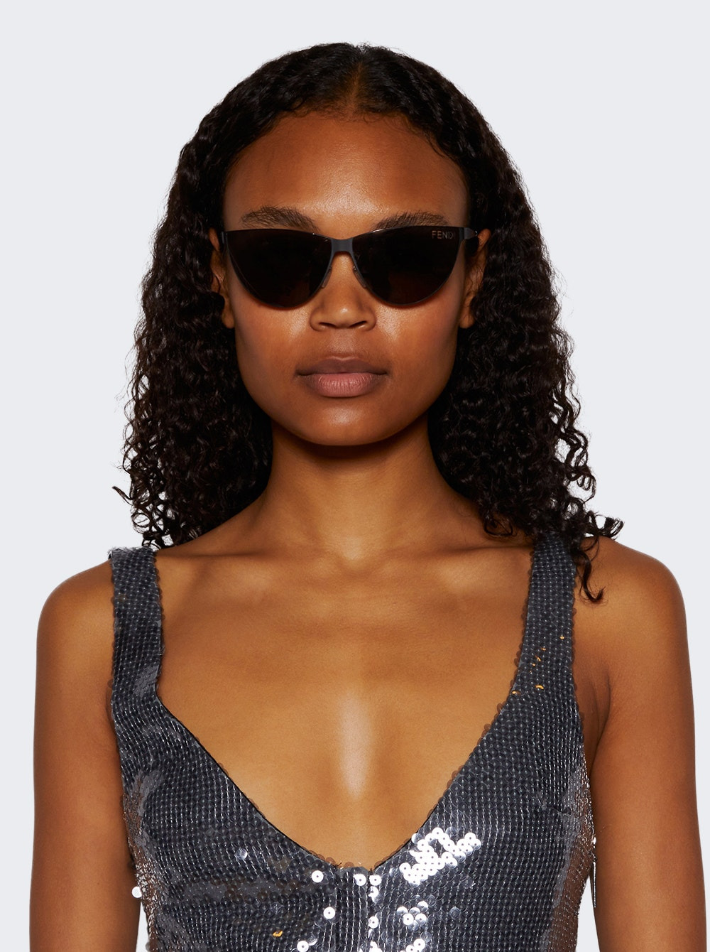 Cut-out Sunglasses Matte Black - 2