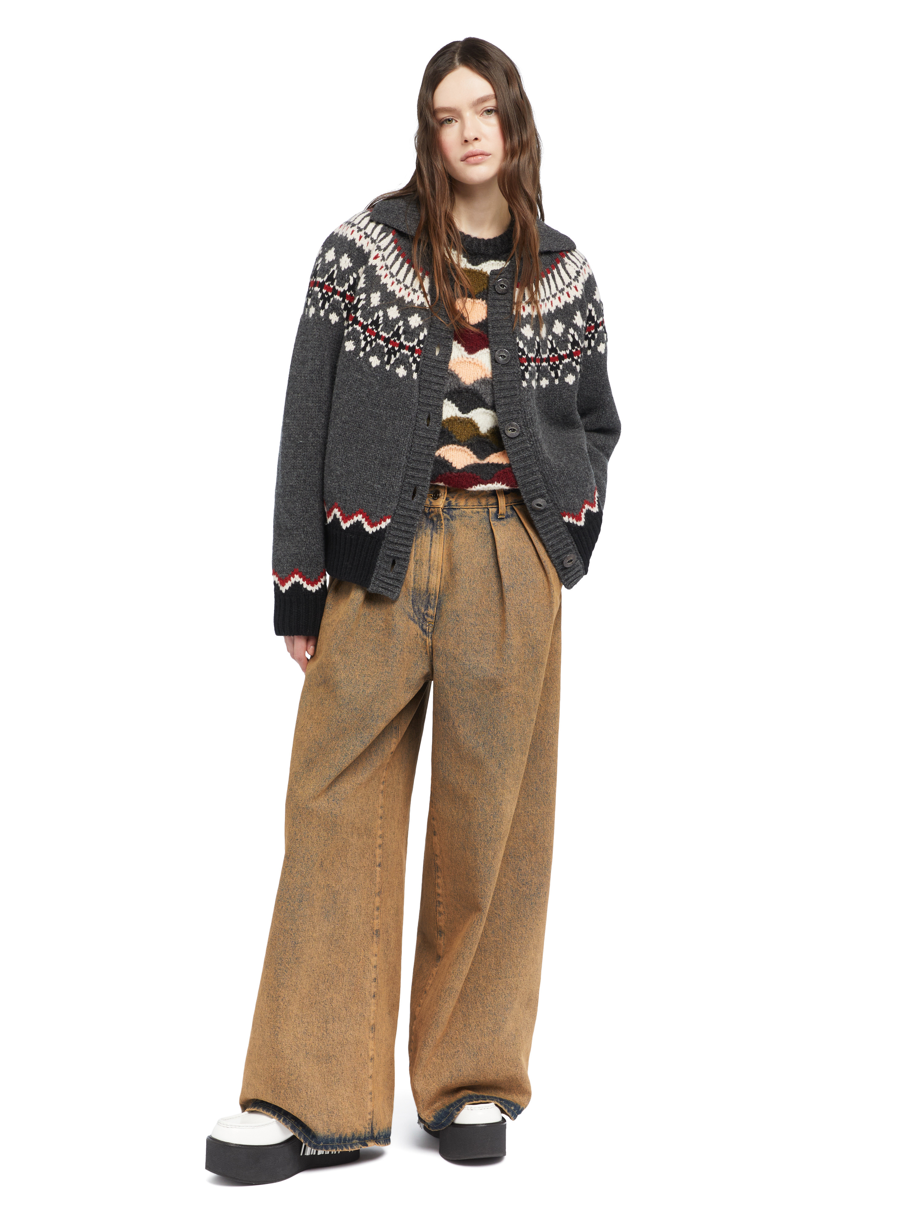 Desert Rose Wide Leg Denim Pants - 2