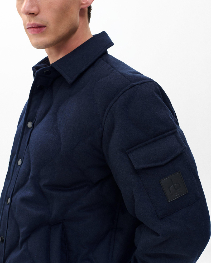 Dane Wool-Cashmere Quilted Shirt Jacket 5