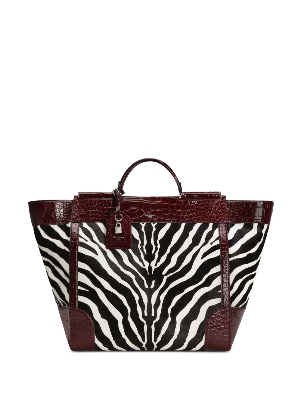 sicily pony and polished alligator tote bag - 1