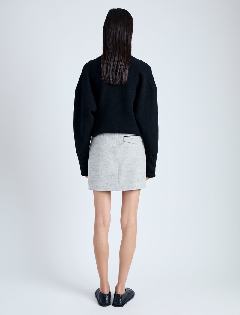 Judith Skirt in Melange Visocose Linen 4