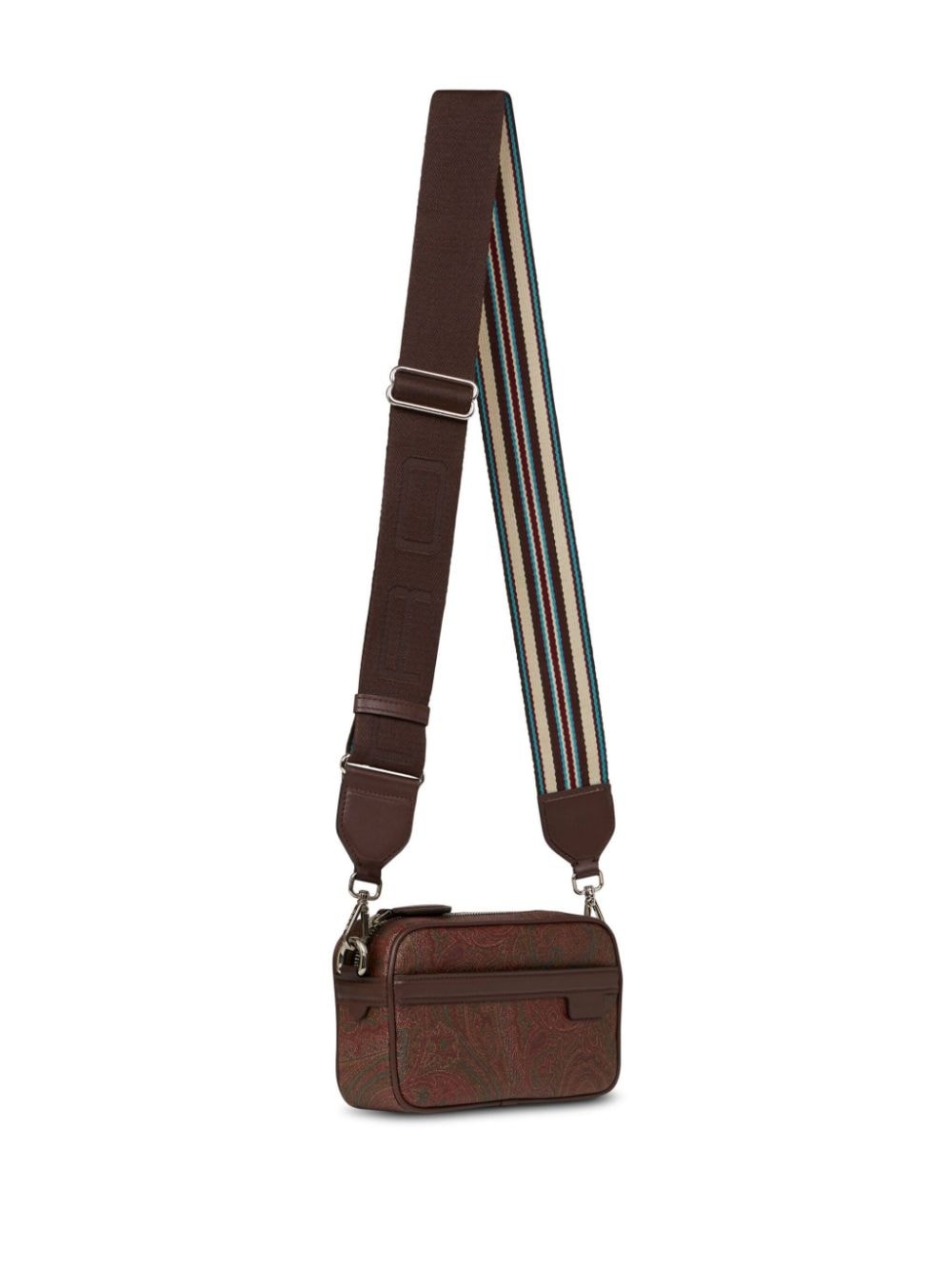 mini paisley-print leather crossbody bag - 4