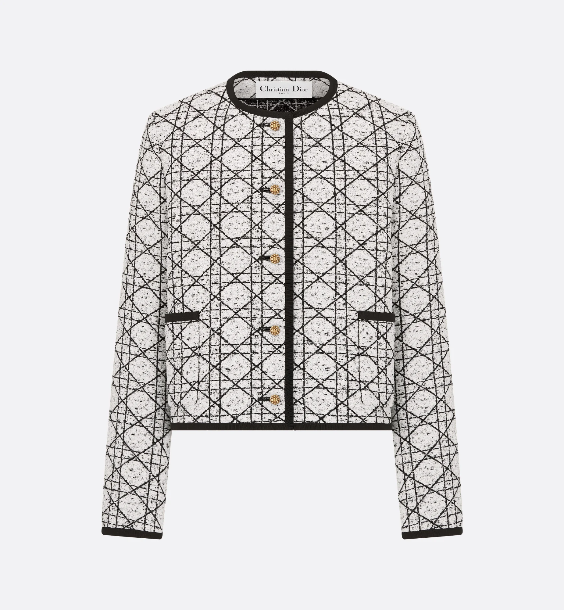 Macrocannage Cropped Jacket - 1