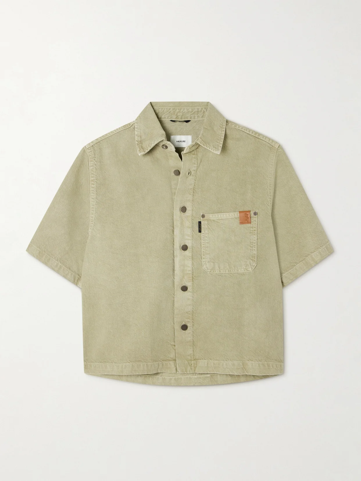 Olive Denim Shirt - 1