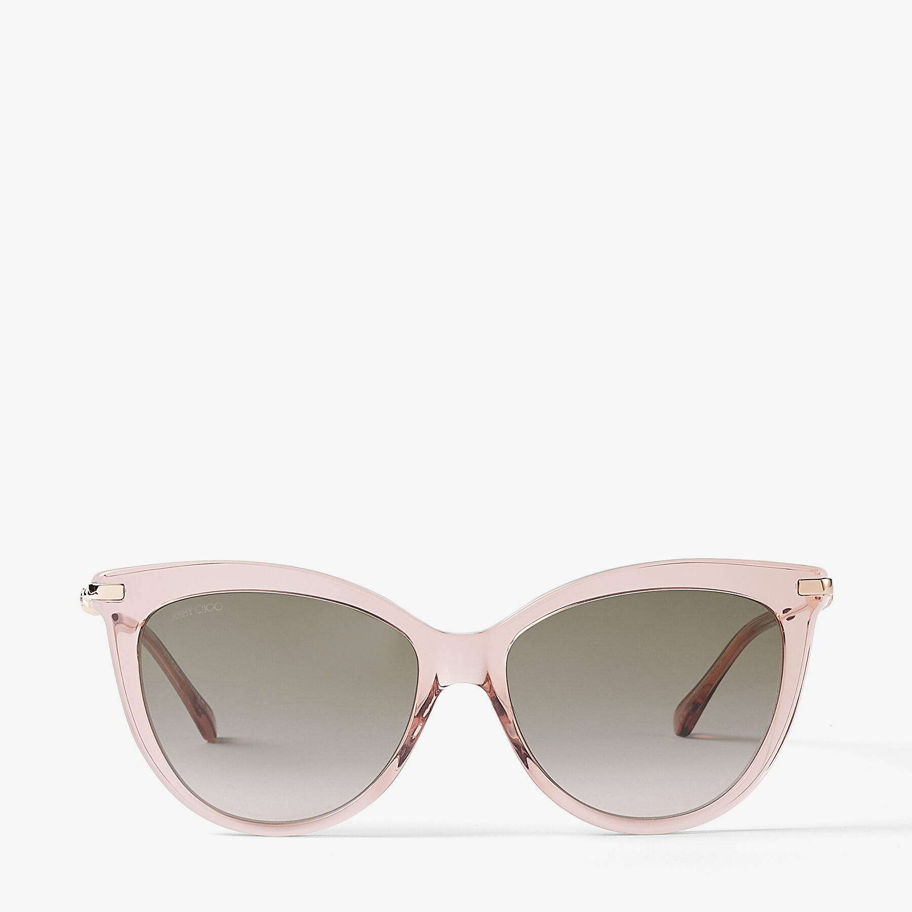 Tinsley/g/s 56
Nude and Copper Gold Cat Eye Sunglasses with Pearls - 1