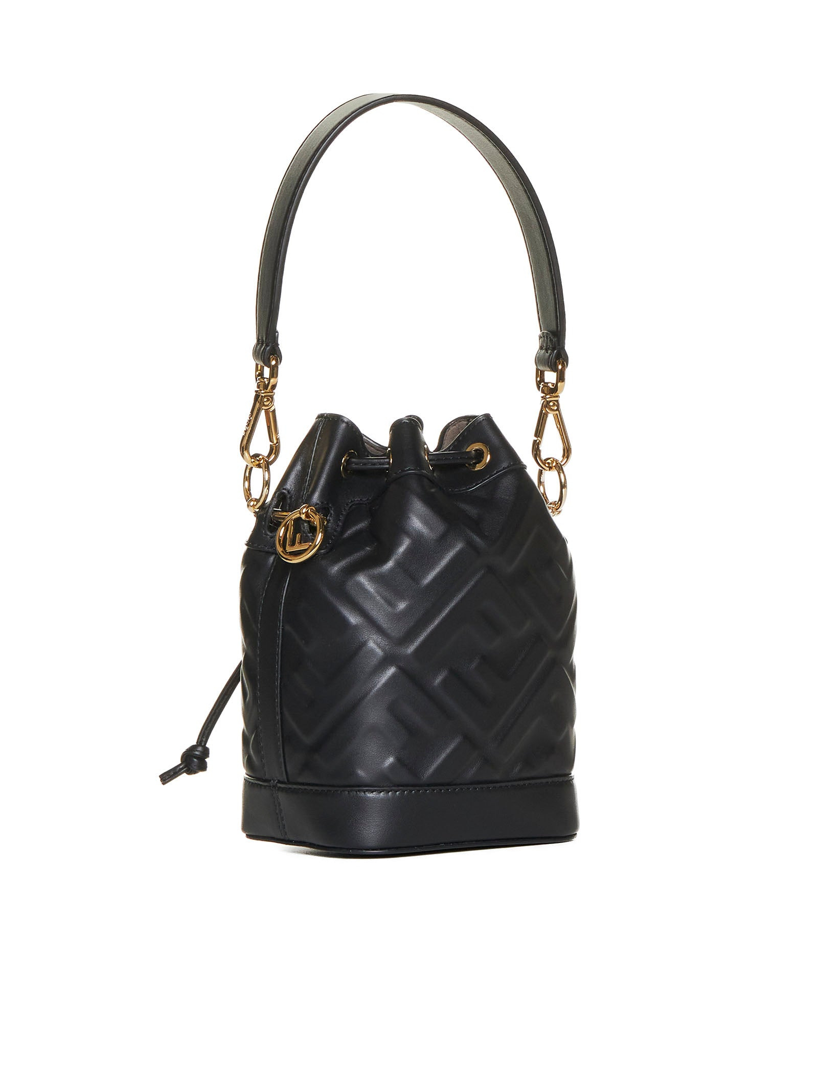 Fendi Women Mon Tresor Mini Bag In Black Leather With Ff Motif - 3