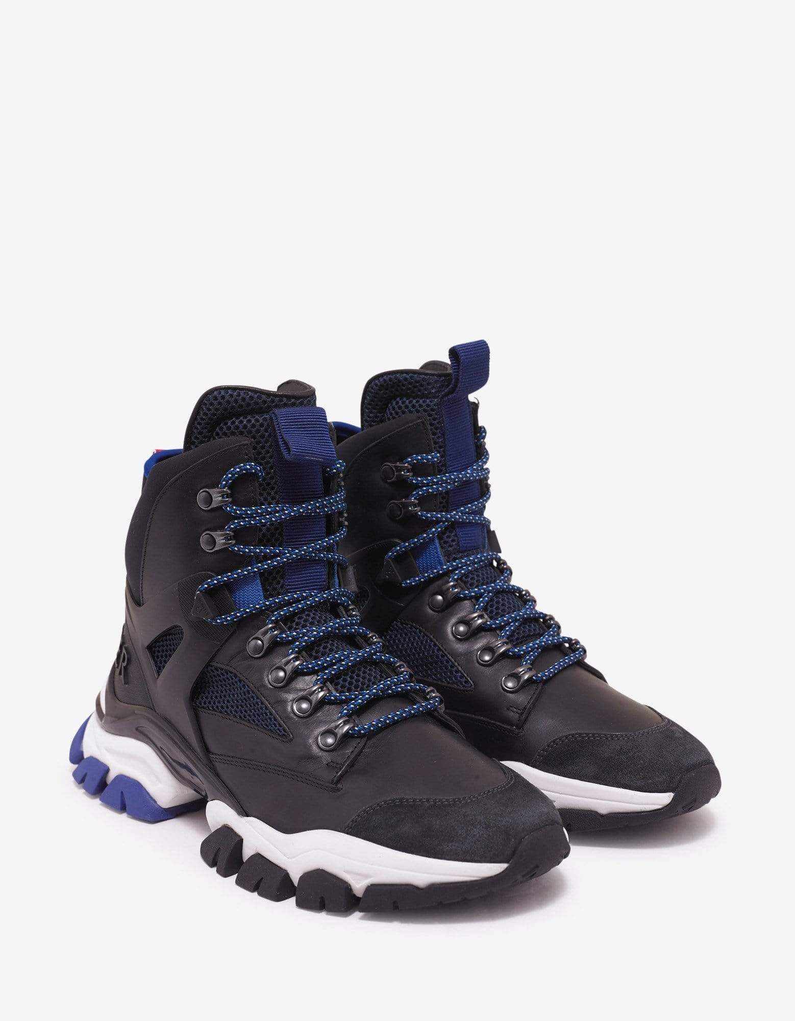Moncler Tristan Black Leather & Mesh High Top Trainers - 1