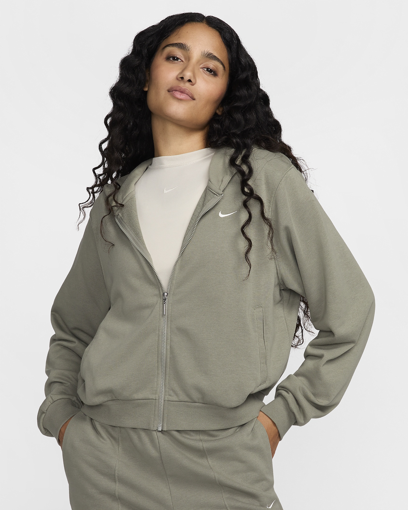 Nike Sportswear Chill Terry Women's Loose Full-Zip French Terry Hoodie - 1