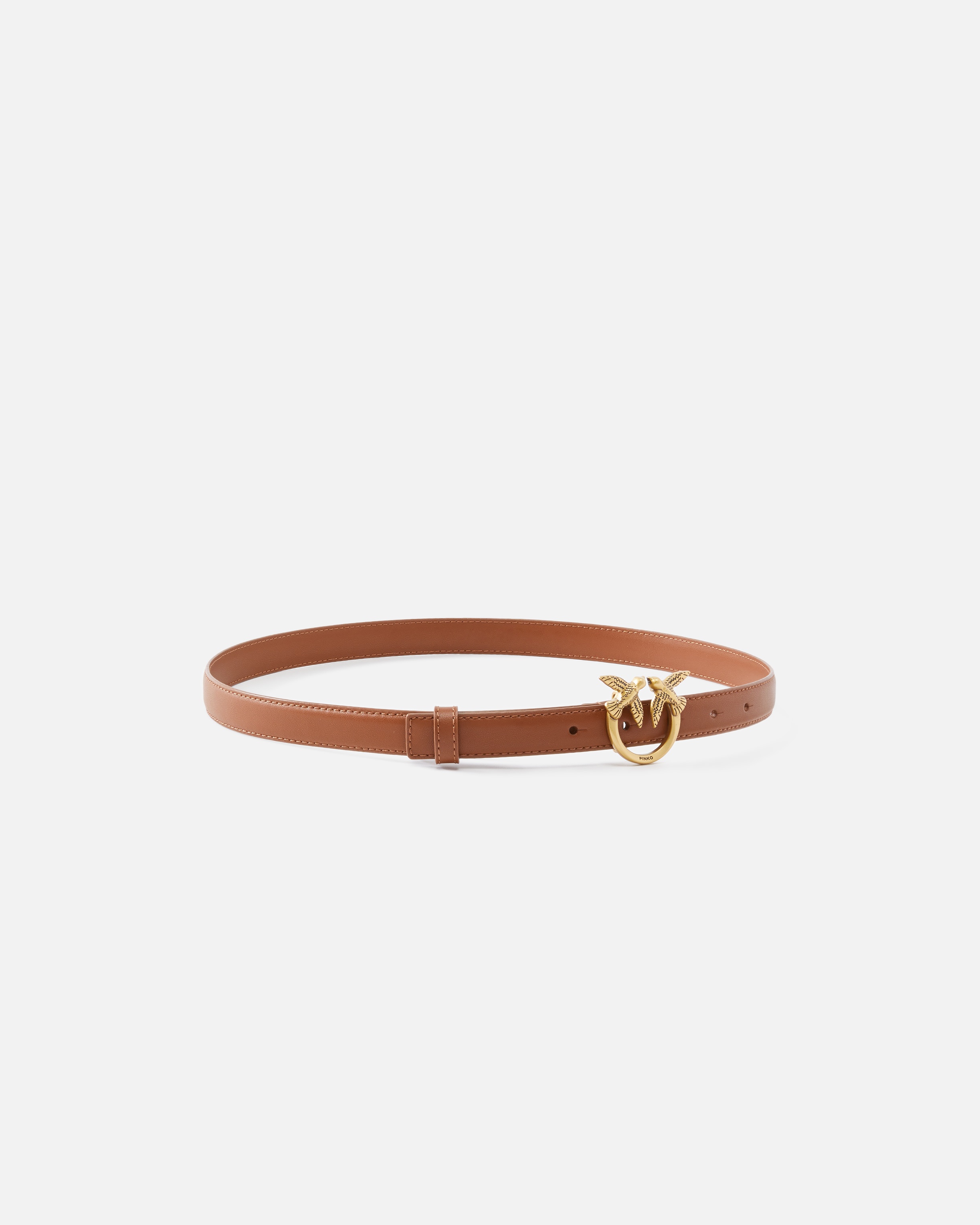 LOVE BIRDS THIN LEATHER BELT 2CM - 2