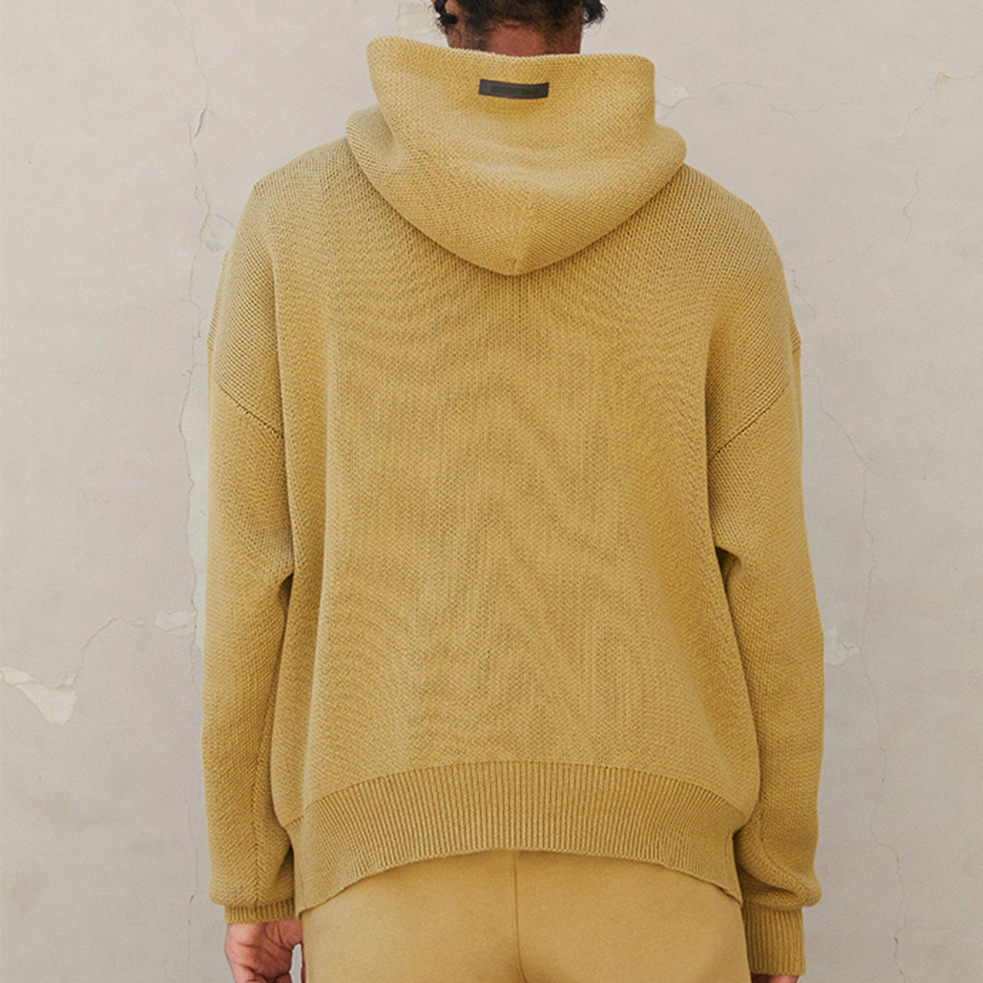Fear of God Essentials FW21 Knit Pullover Logo Hoodie 'Amber' FOG-FW21-015 - 6