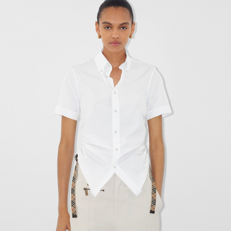 Burberry Check Trim Cotton Shirt outlook