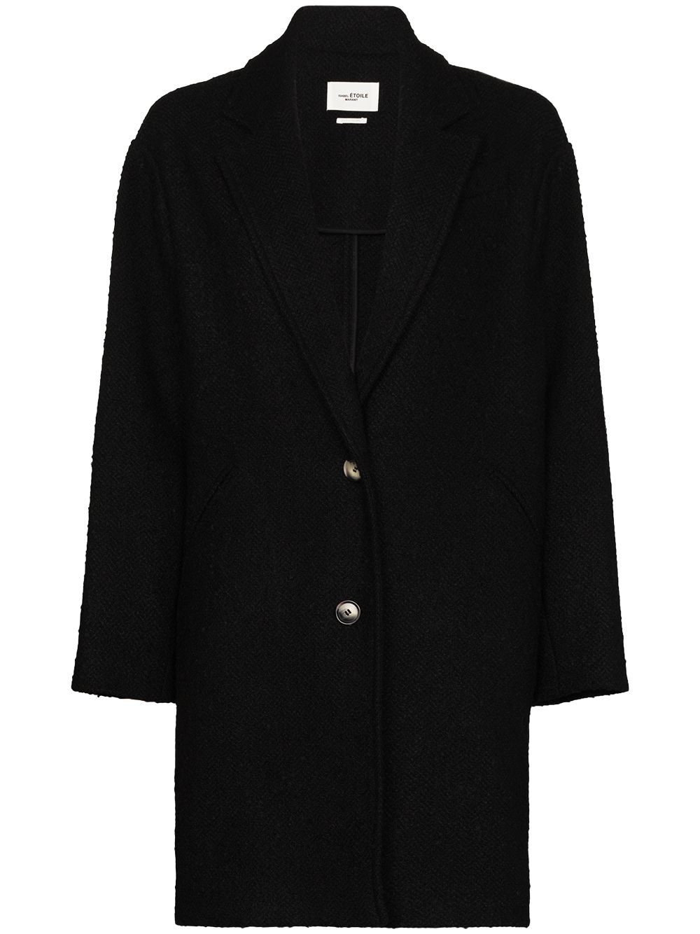 single-breasted tailored coat - 1