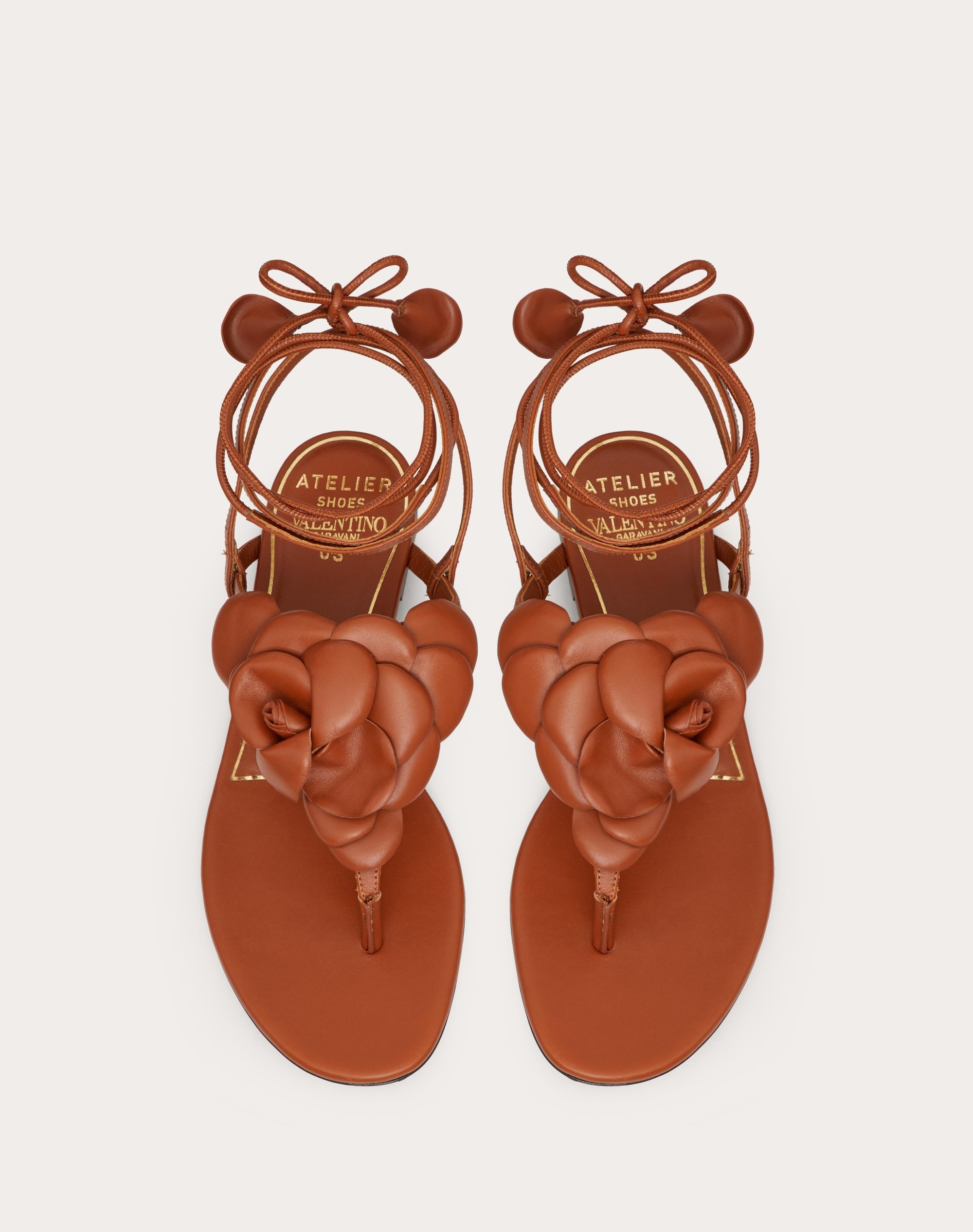 VALENTINO GARAVANI ATELIER SHOES 03 ROSE EDITION FLAT THONG SANDAL - 4