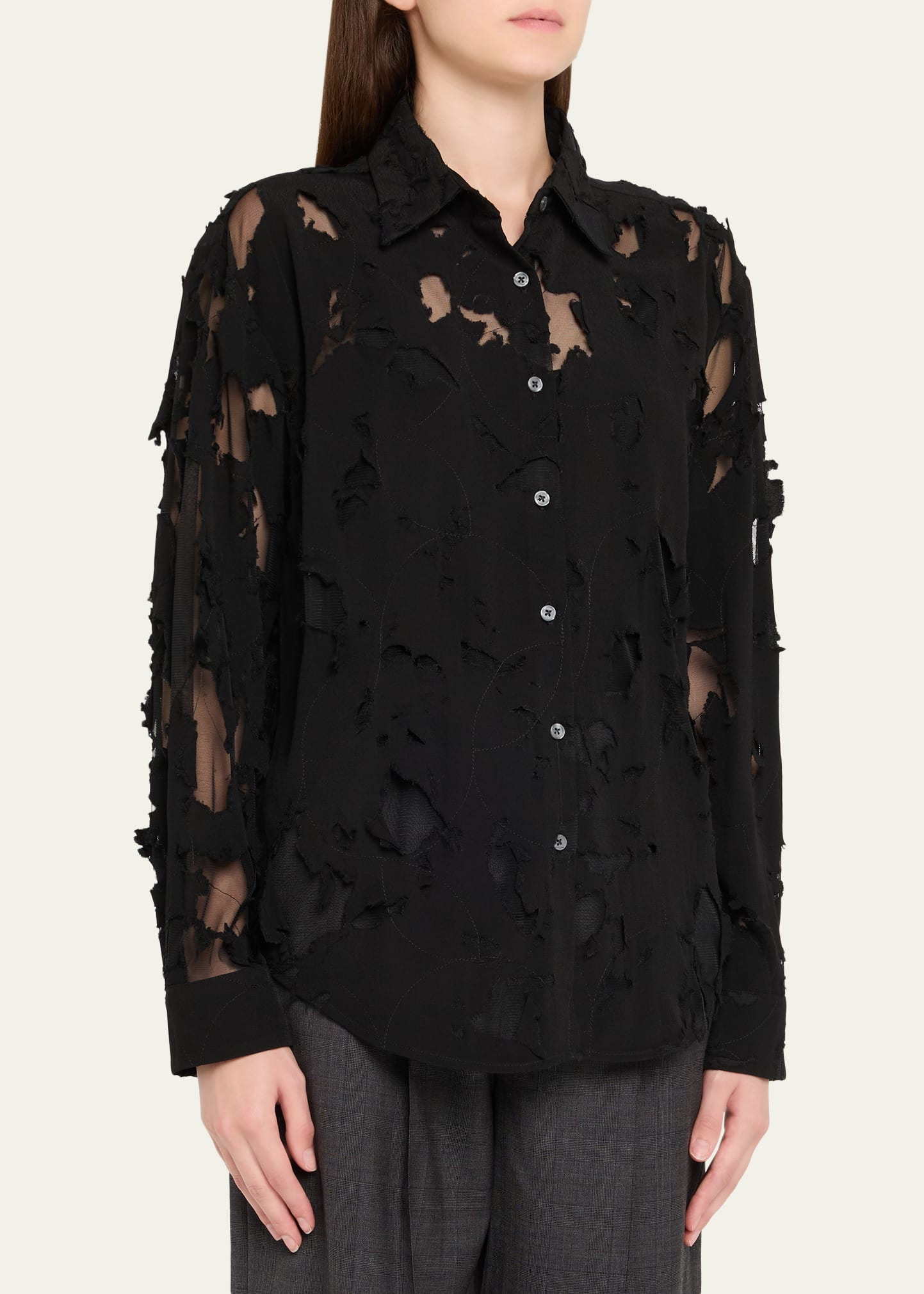 Destroyed Slim Shirt - 4