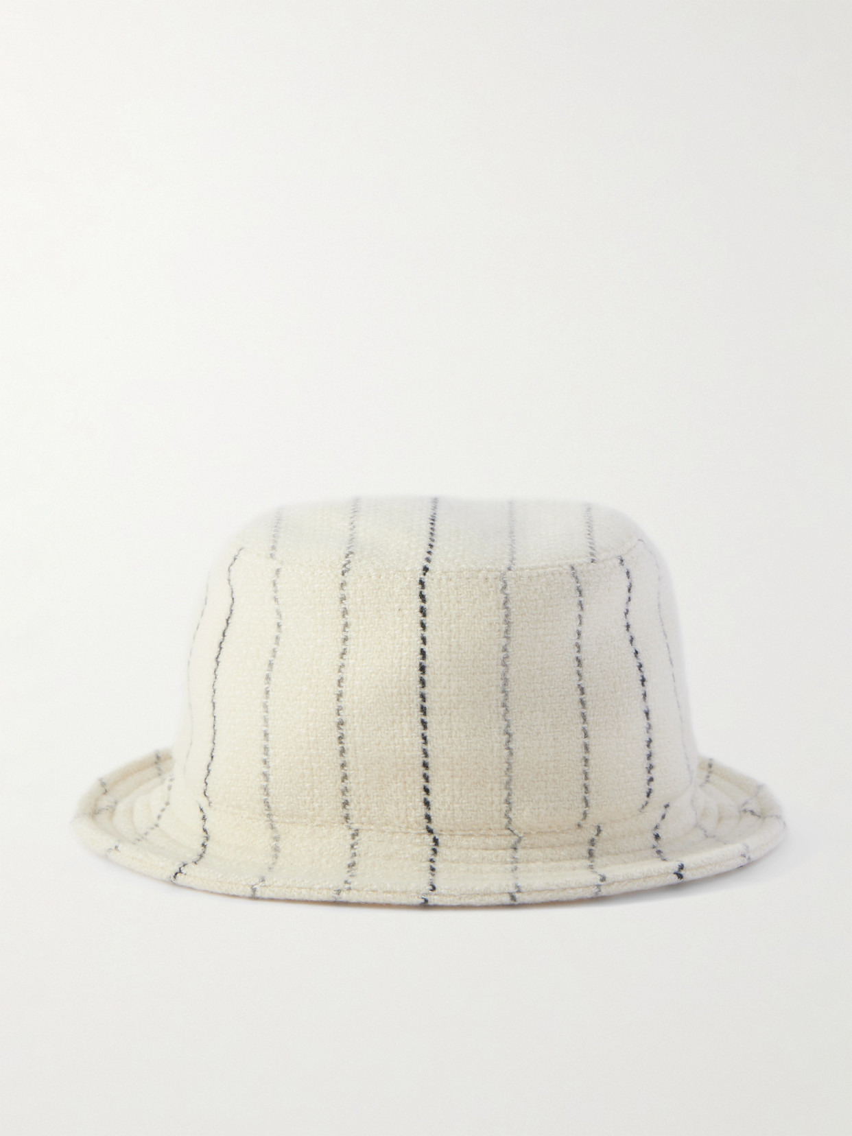 Kiran Striped Cashmere And Wool-blend Bucket Hat - 1