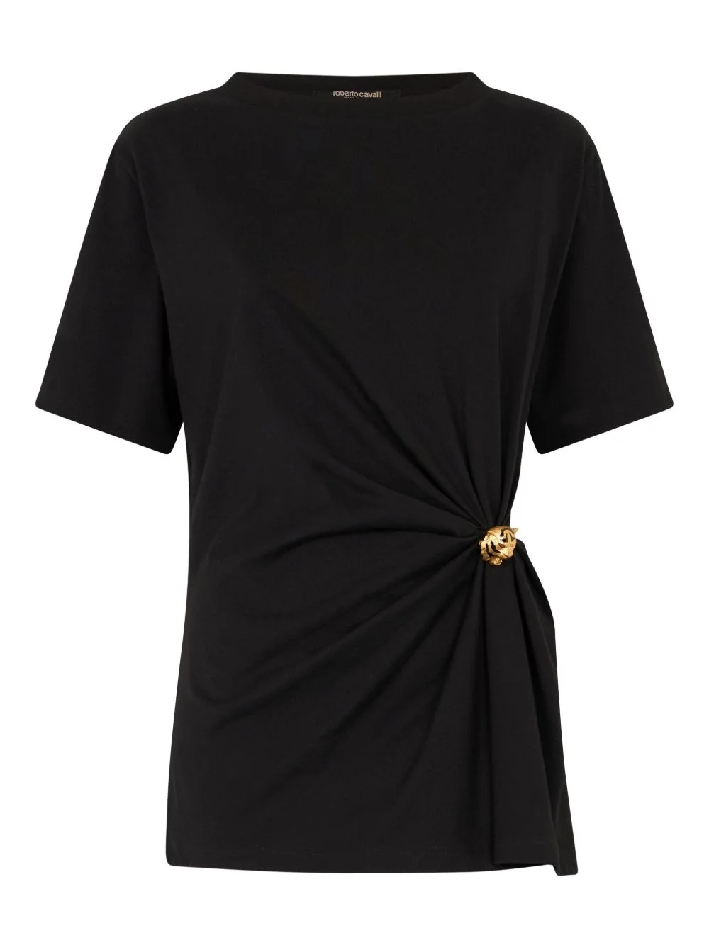 tiger head-brooch T-shirt - 1