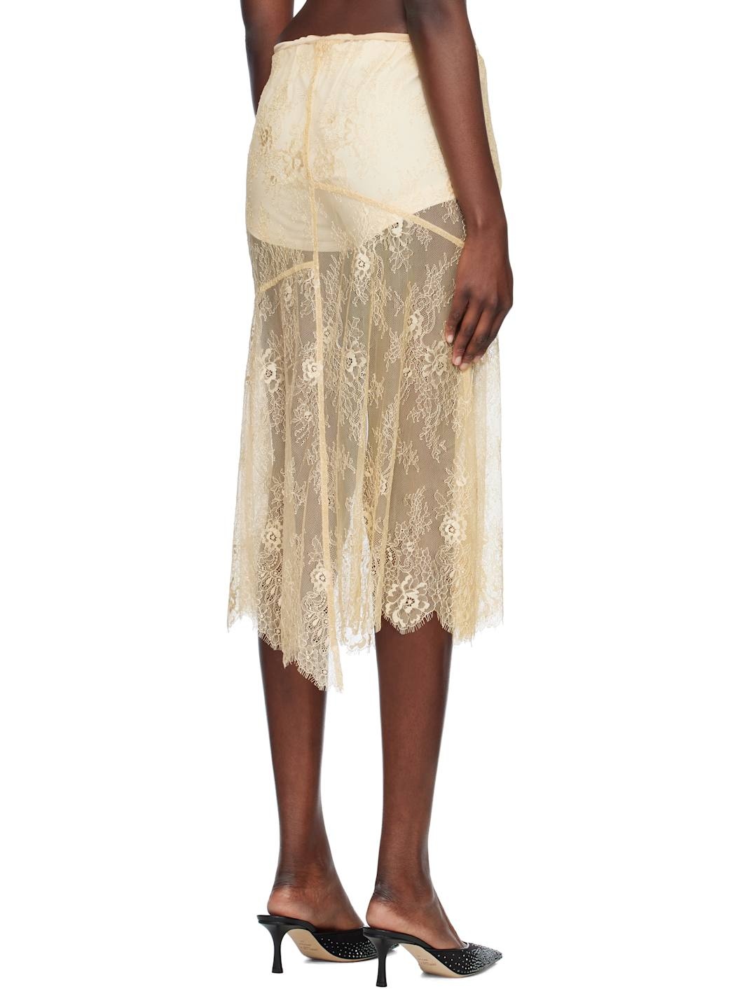Beige Mathilde Midi Skirt - 3