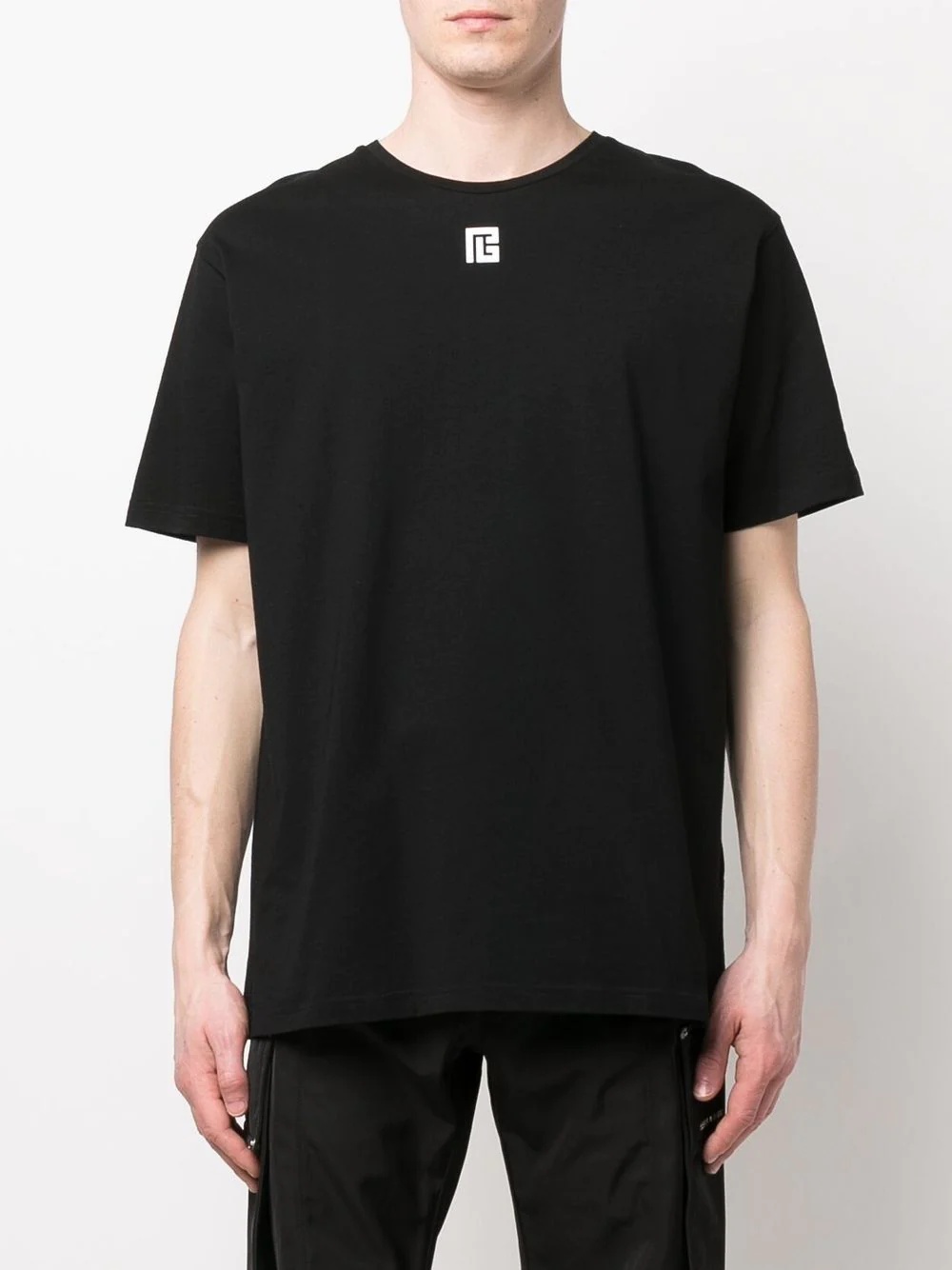 split logo print T-shirt - 3