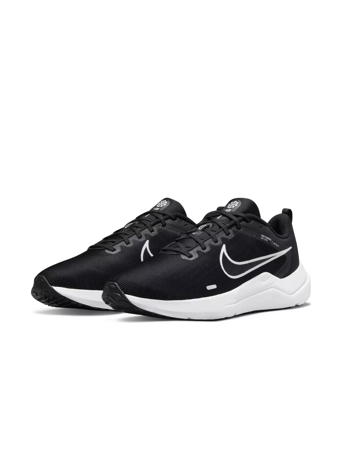 Downshifter 12 "Black/White/Dark Smoke Grey/Pure Platinum" Men's Running Shoe - 3