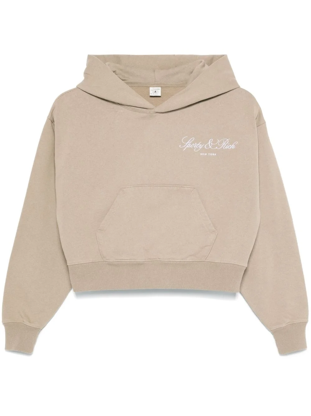 Vendome-script cropped hoodie - 1