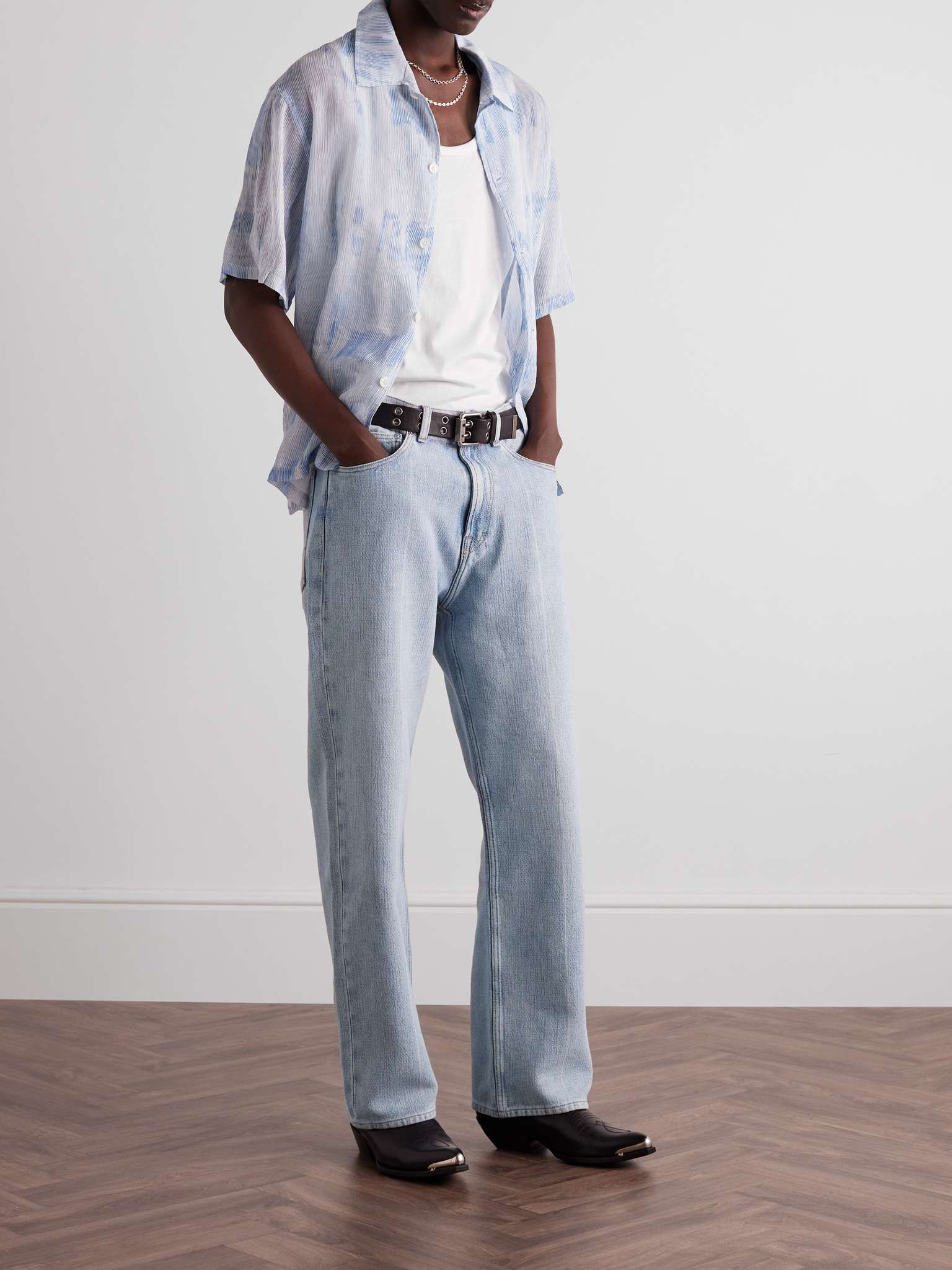 Third Cut Slim-Fit Straight-Leg Printed Jeans - 2