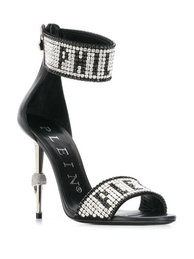 PHILIPP PLEIN Crystal logo sandals outlook