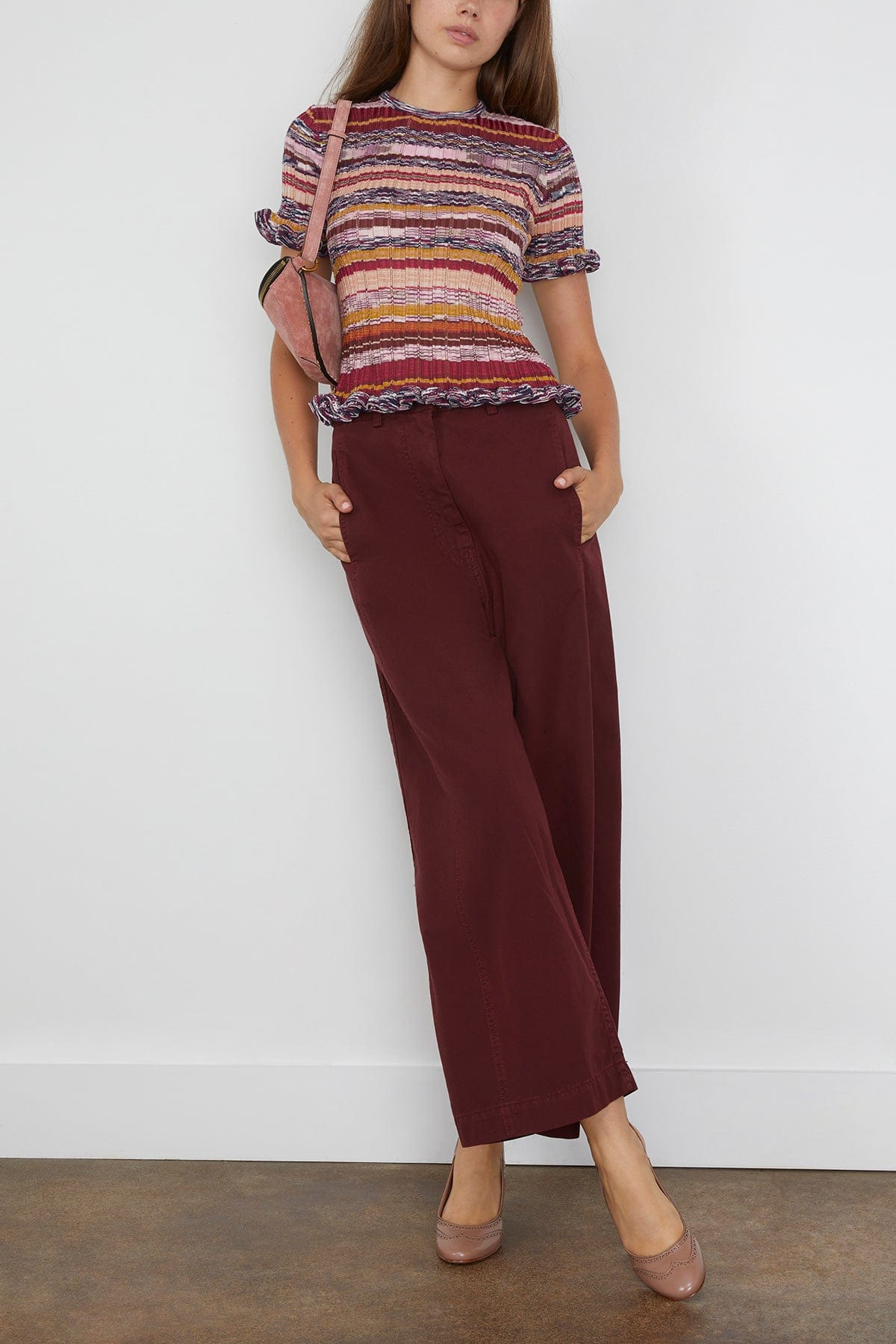 Miya Short Sleeve Knit Top in Prism - 2