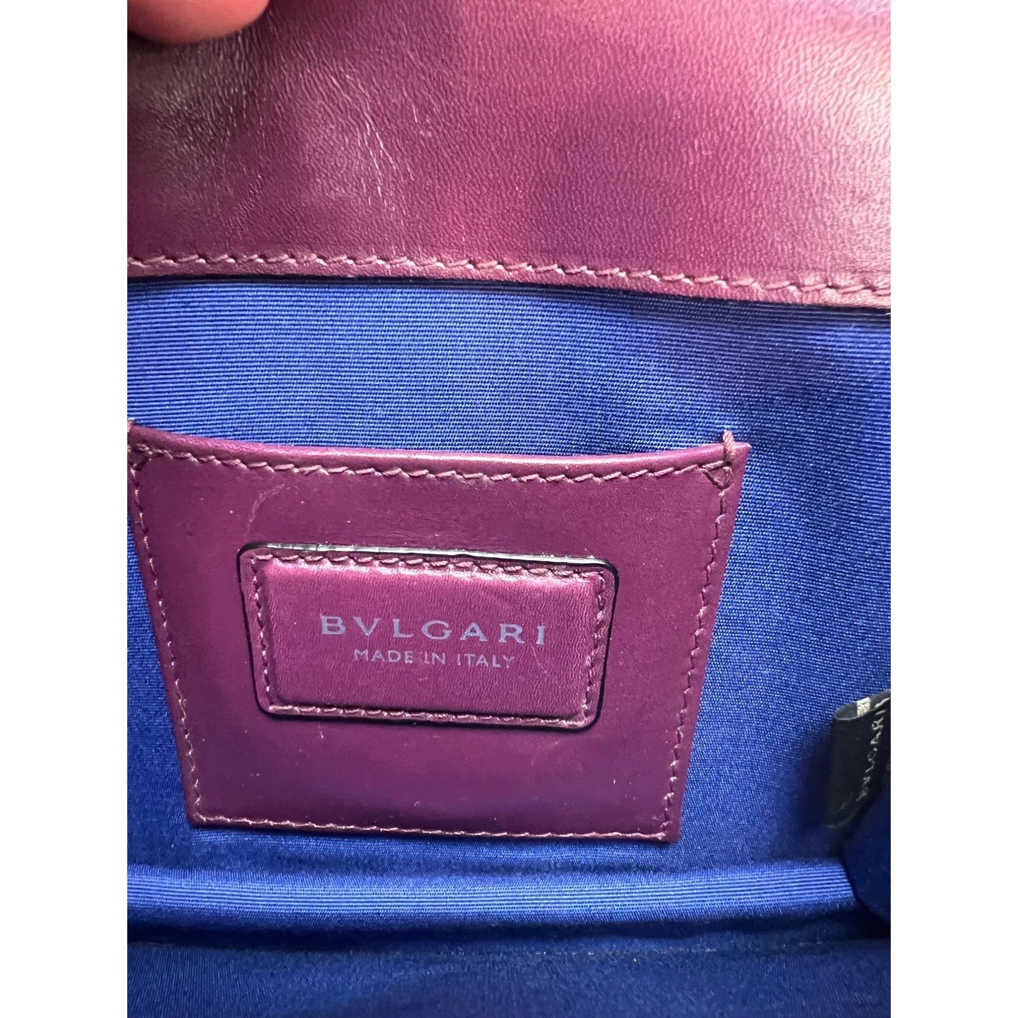 BvlgariCalfskin Small Serpenti Forever Snake Plum Crossbody Bag - 3
