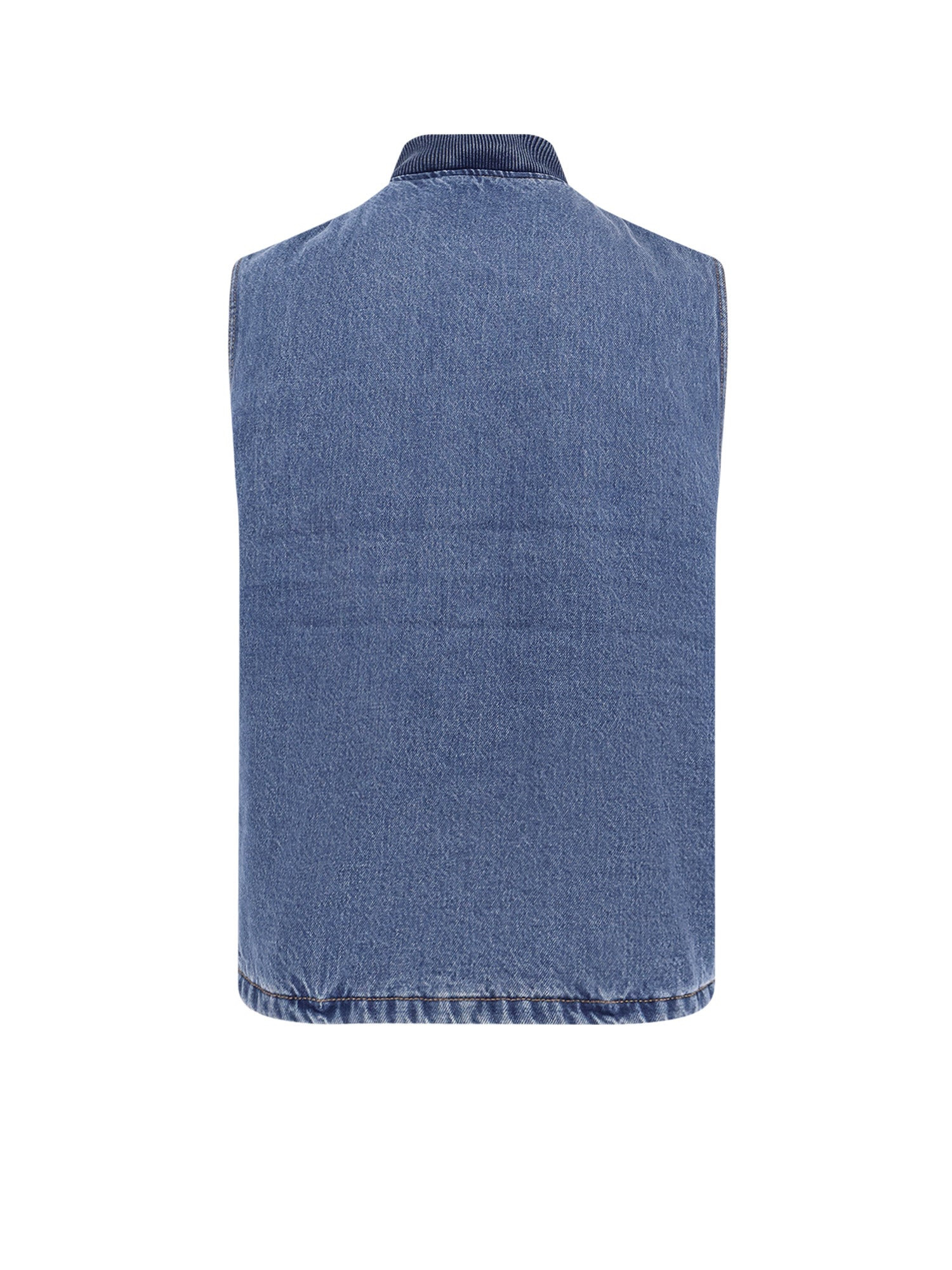 Padded Denim Vest - 2