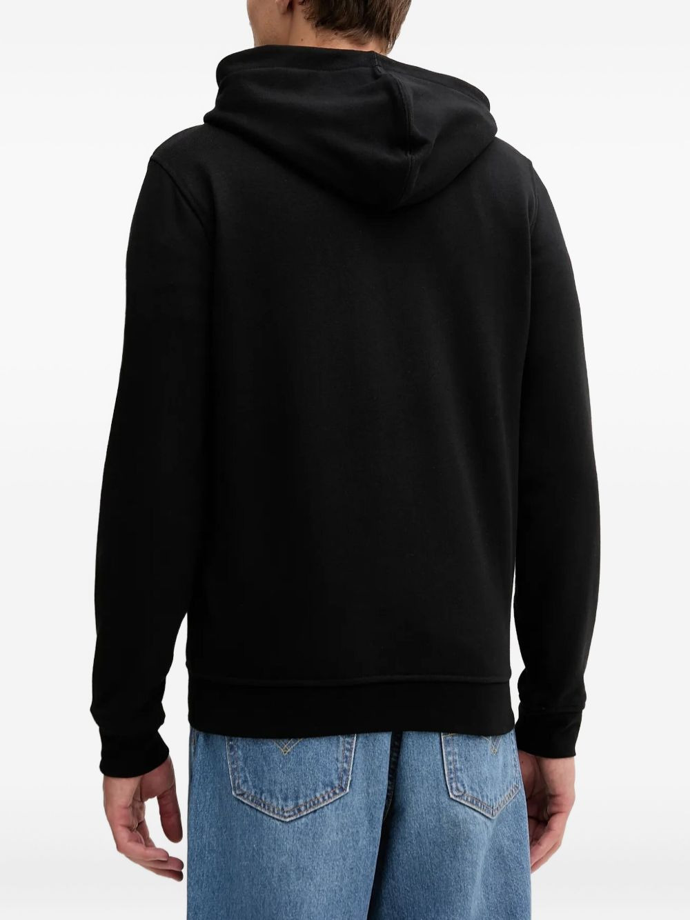 logo-detail zip-up hoodie - 2