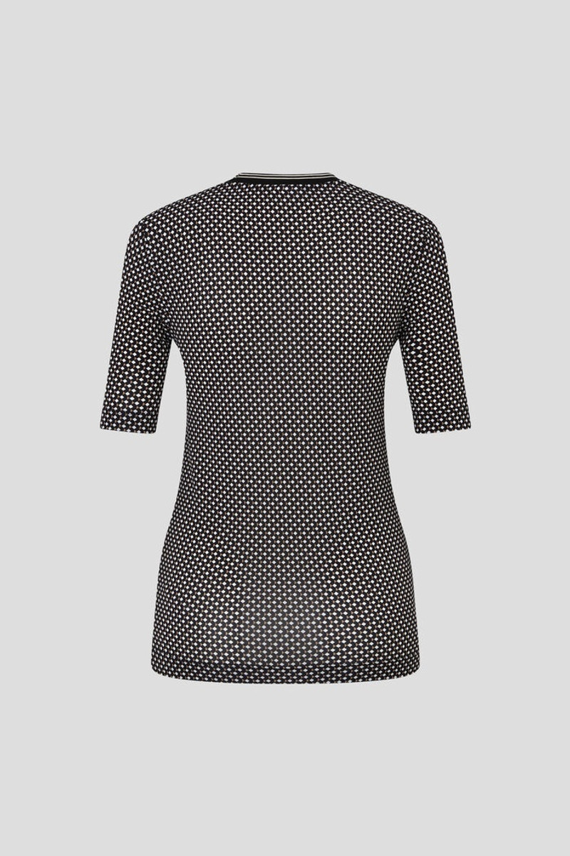 BOGNER Alene Shirt in Black/Beige/White outlook