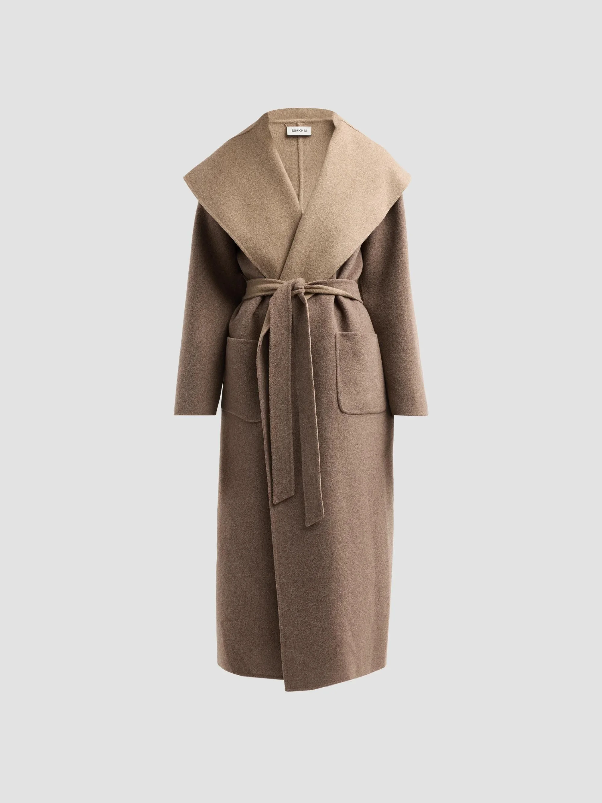 Women's Allura Reversible Belted Coat - Mushroom Multi - 1