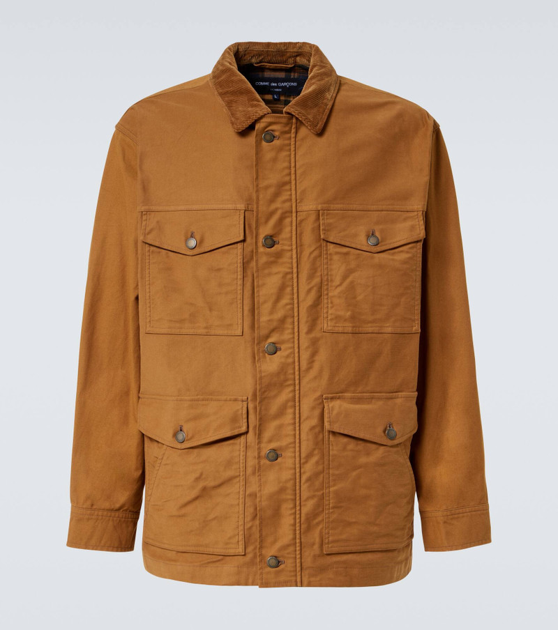 Corduroy-trimmed cotton jacket 1