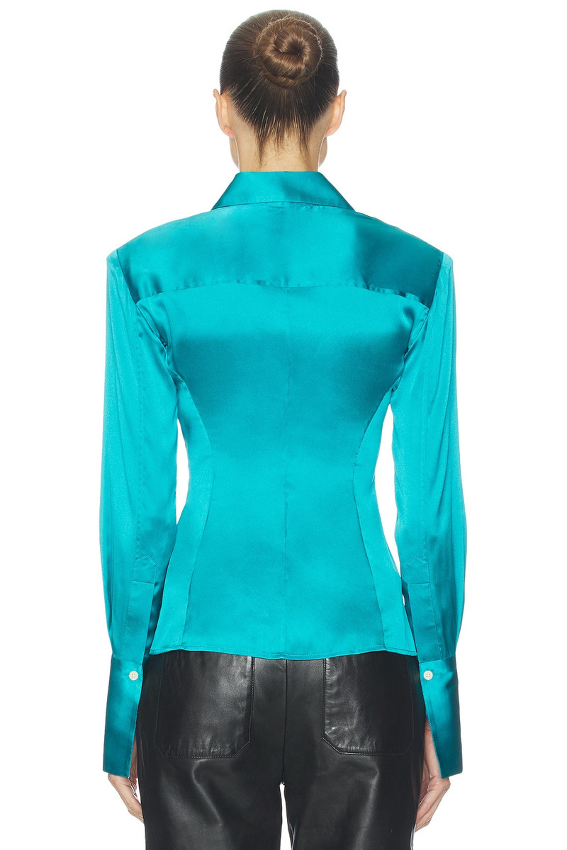 HELSA The Silk Charmeuse Shirt outlook