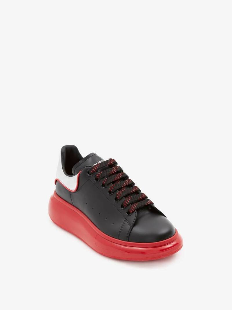 Alexander McQueen Oversized Sneaker in Black/red outlook
