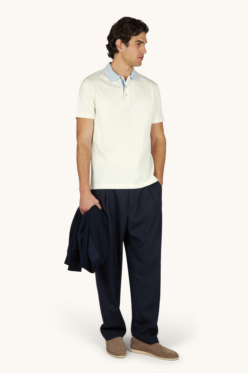Paul & Shark COTTON AQUA TOUCH POLO WITH STRIPED DETAIL outlook