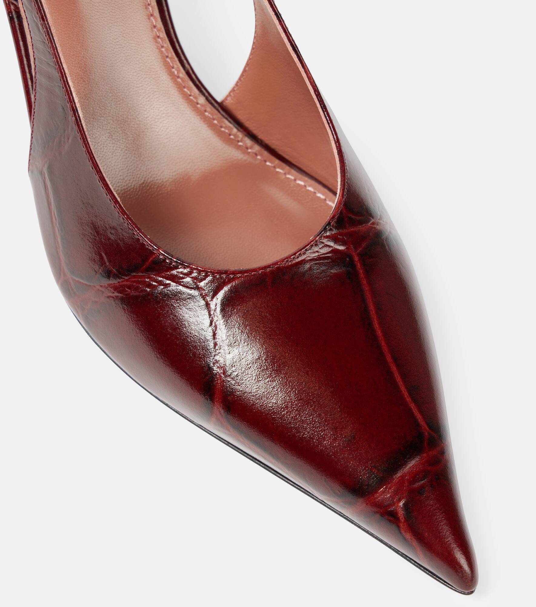 Jessica 75 leather slingback pumps - 6