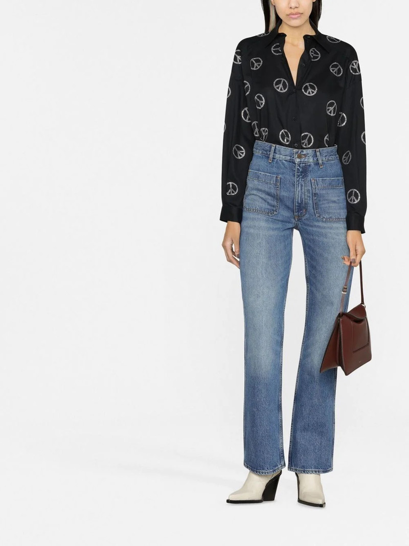 Sandro high-waist straight-leg jeans outlook