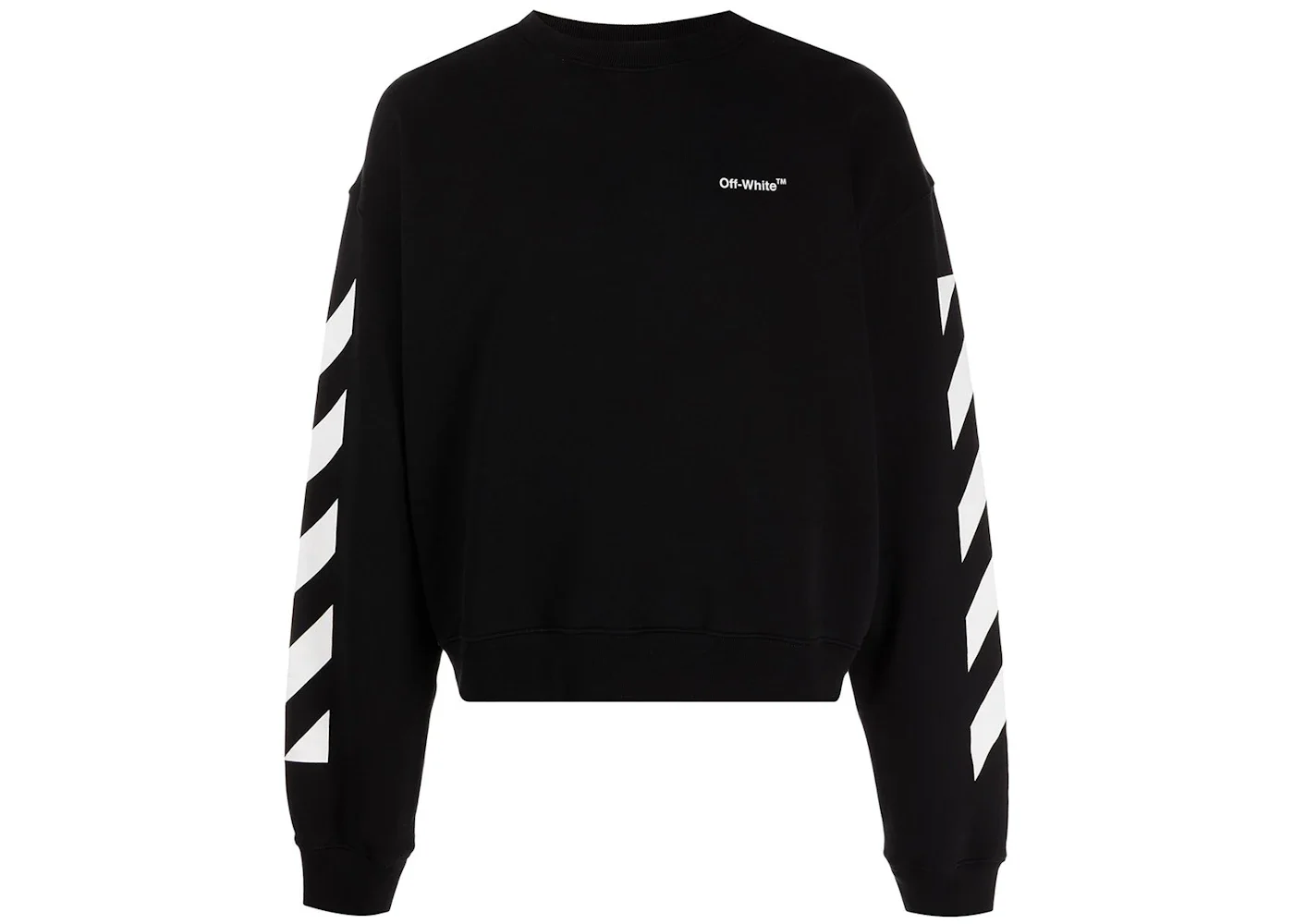 OFF-WHITE Diagonal Helvetica Oversized Sweatshirt Black/White - 1