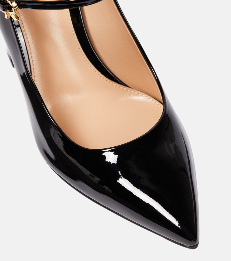 105mm pointed leather pumps 6