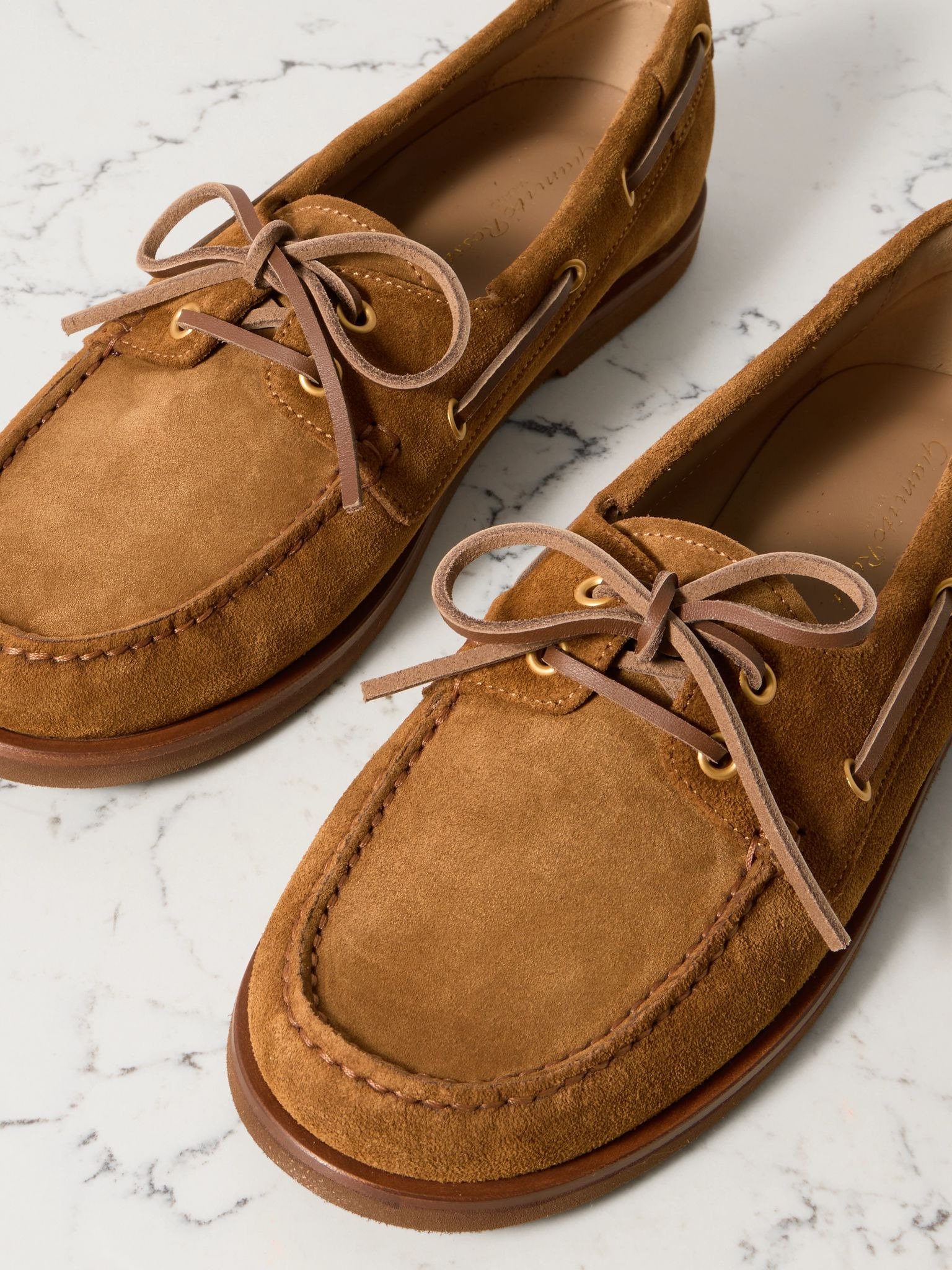 Vandée suede boat shoes Tan - 4