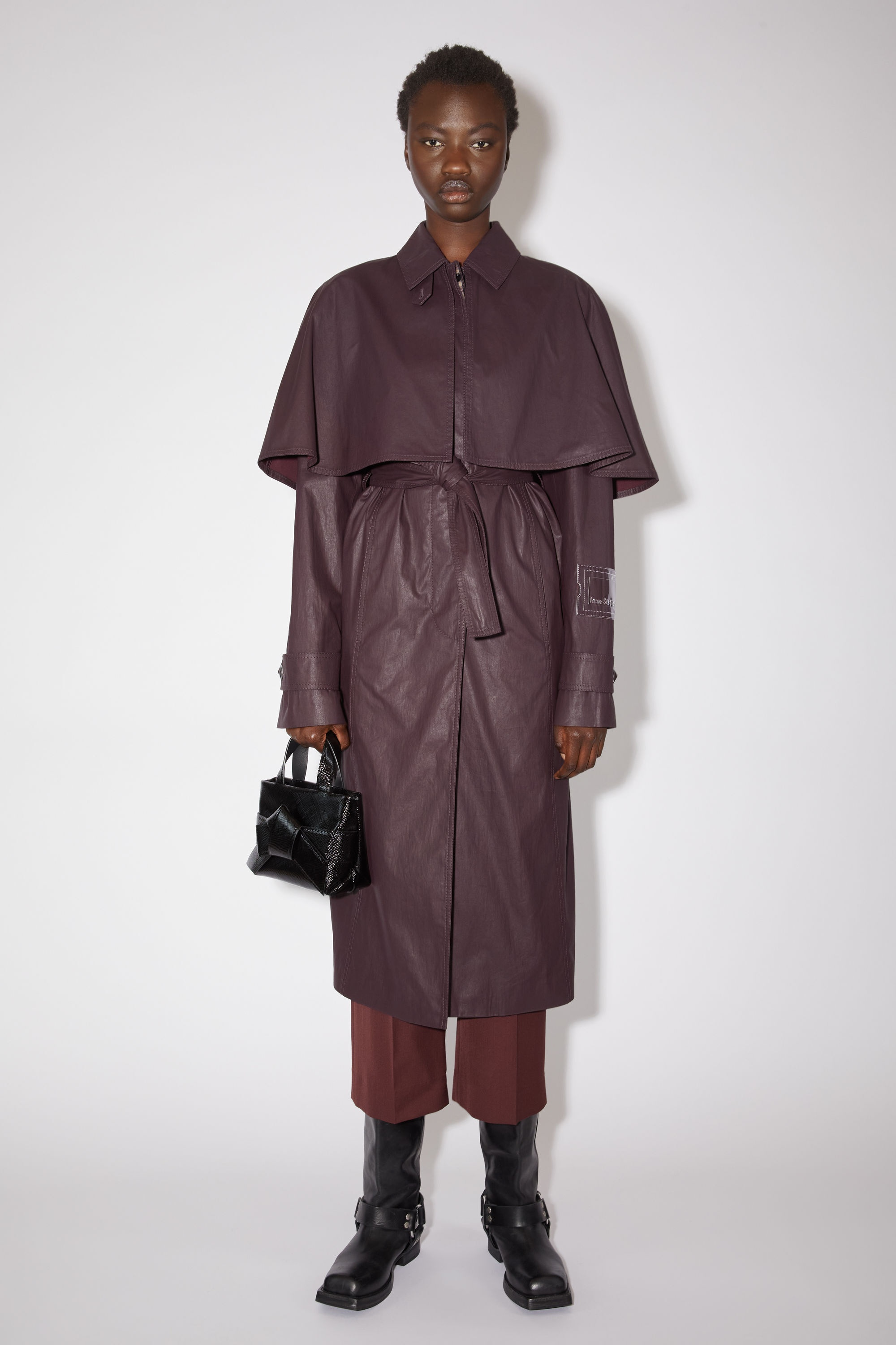 Belted trench coat - Aubergine purple - 2