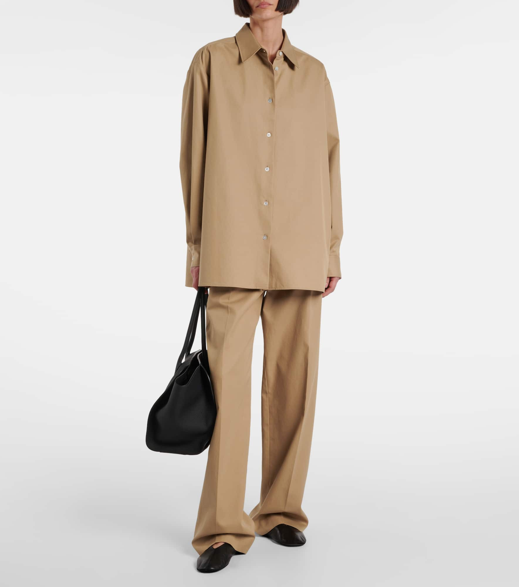 Alfidis cotton and cashmere wide-leg pants - 2