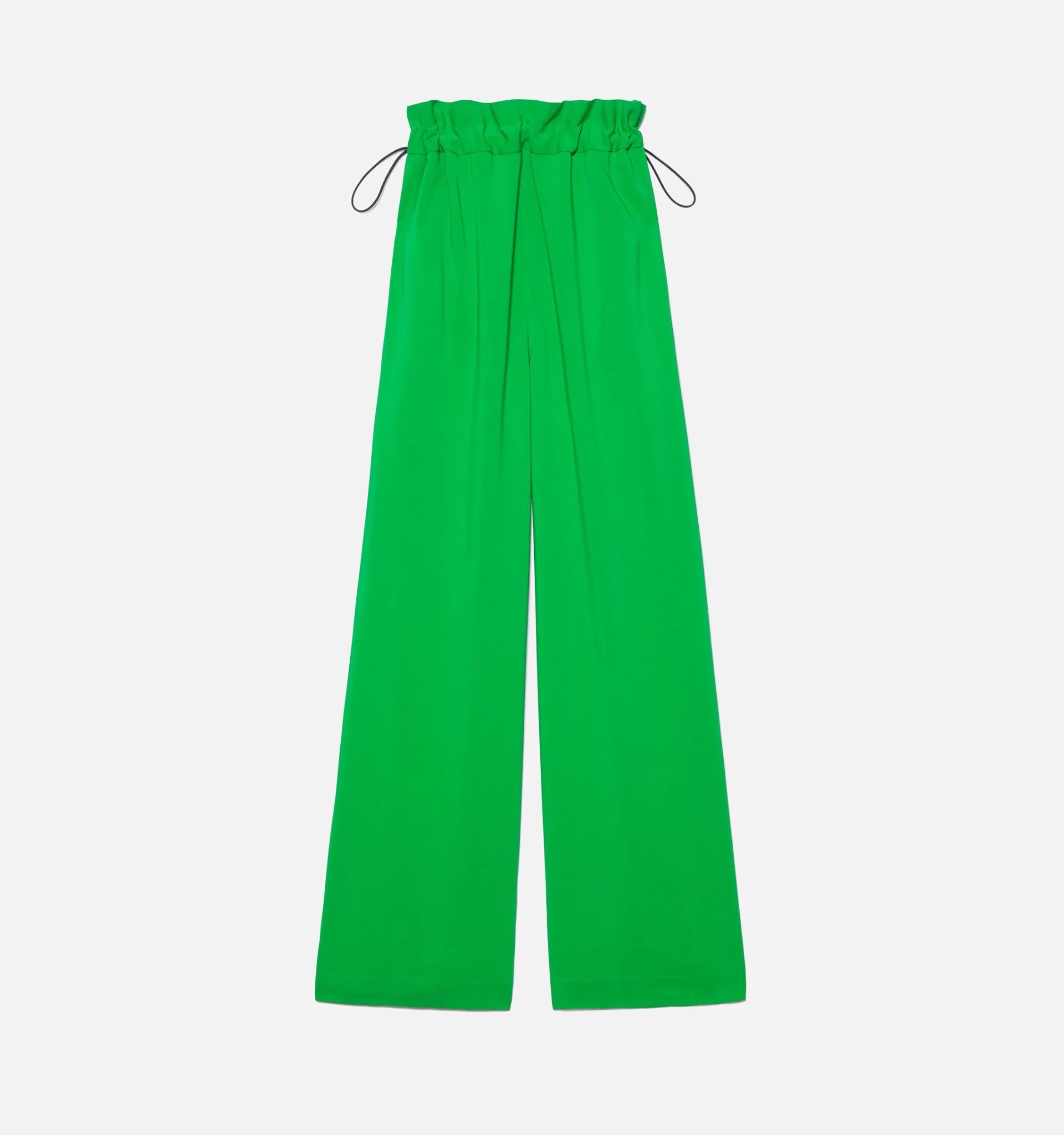 Flared Trousers With Elasticated Waist - 5