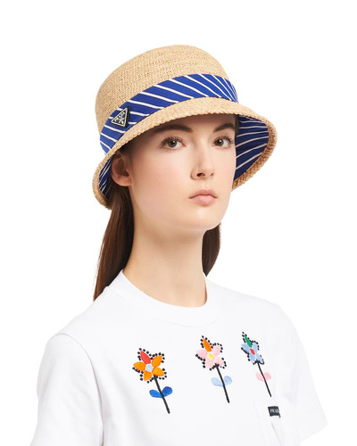 Prada Raffia hat outlook