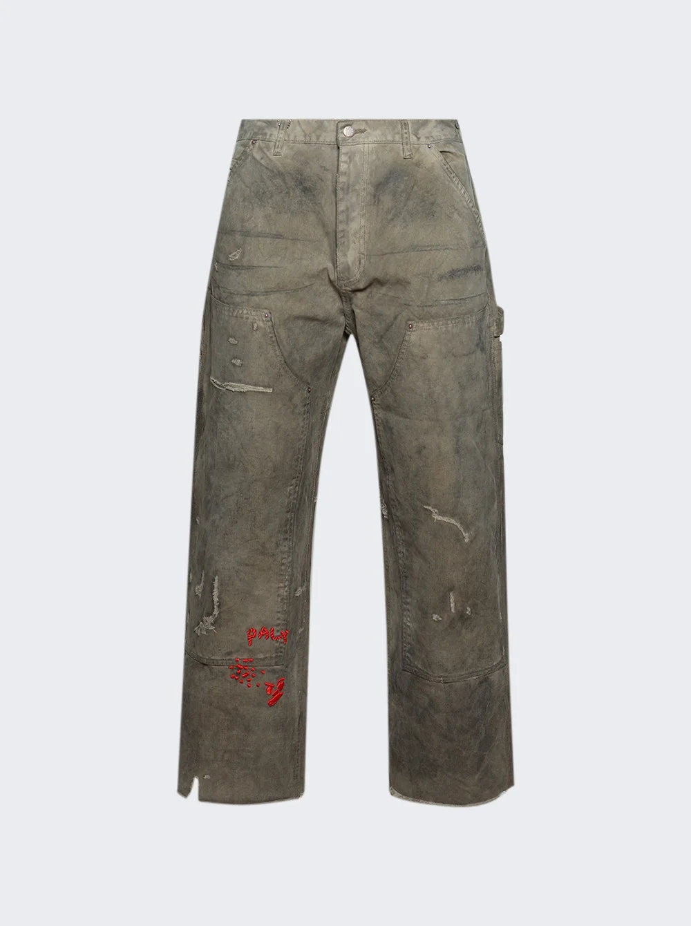 Been Thru It Waxed Canvas Double Knee Pants Brown - 1