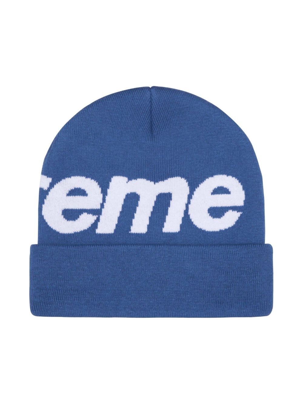 intarsia-logo beanie hat - 2
