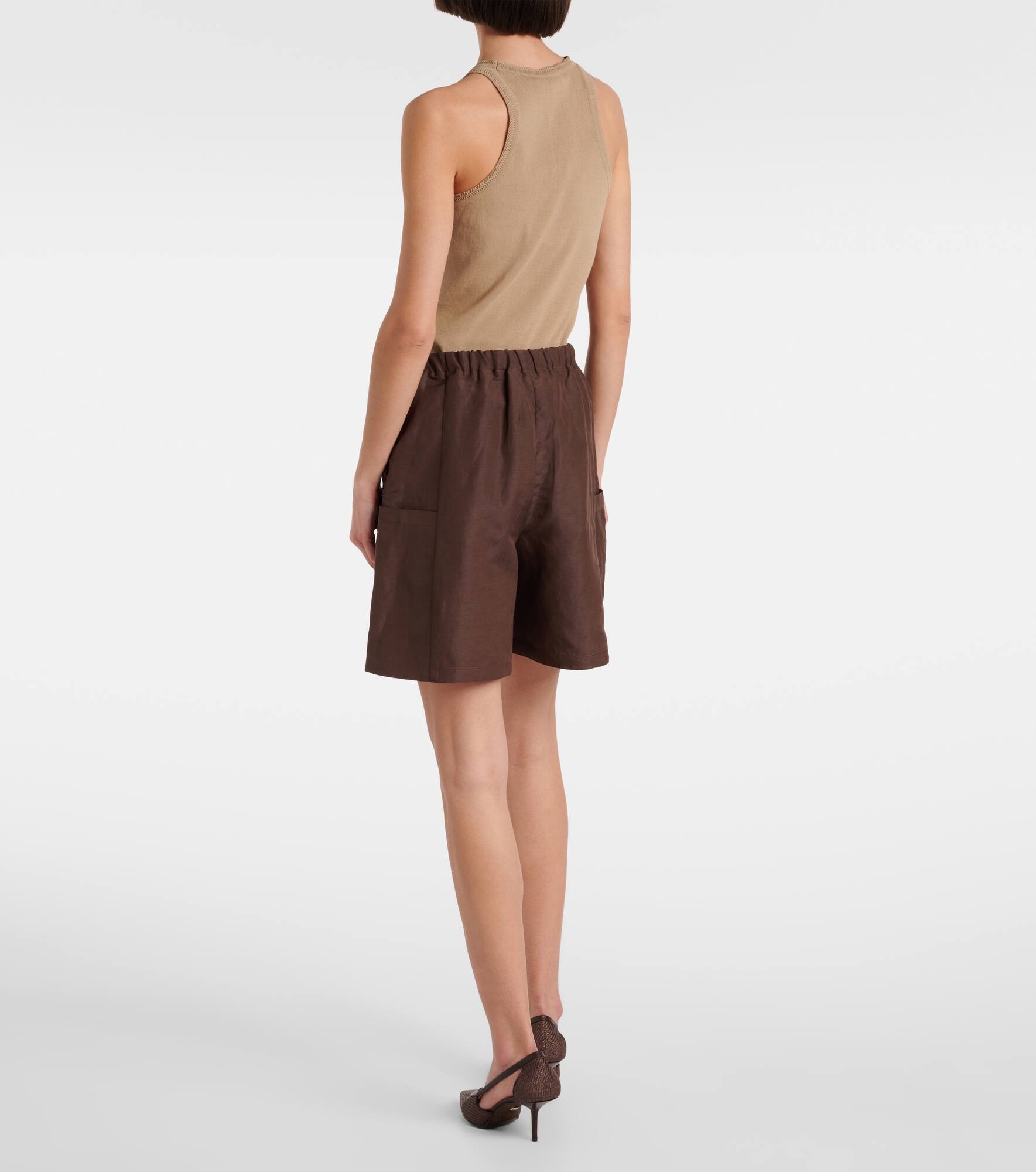 Quebec linen and silk shorts - 3